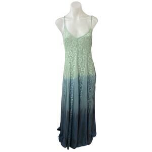 Kimchi Blue Womens Ombre Floral Lace Sleeveless V-Neck Maxi A Line Tank Dress 4